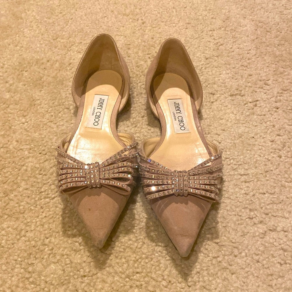 Well-loved Jimmy Choo flats! Original box and dust bag, super cute!!